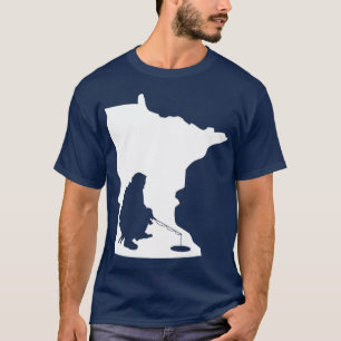 Camiseta MN Estatal de Minnesota - Pesca de gelo