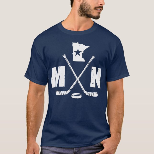 Camiseta Mn Hockey The State Of Ice Hockey Gift (Frente)