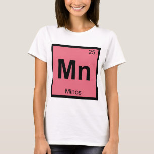 Camiseta Mn - Minos Símbolo da Tabela Periódica de Química 