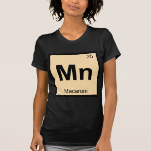 Camiseta Mn - Símbolo de Mesa Periódica de Química de Macar