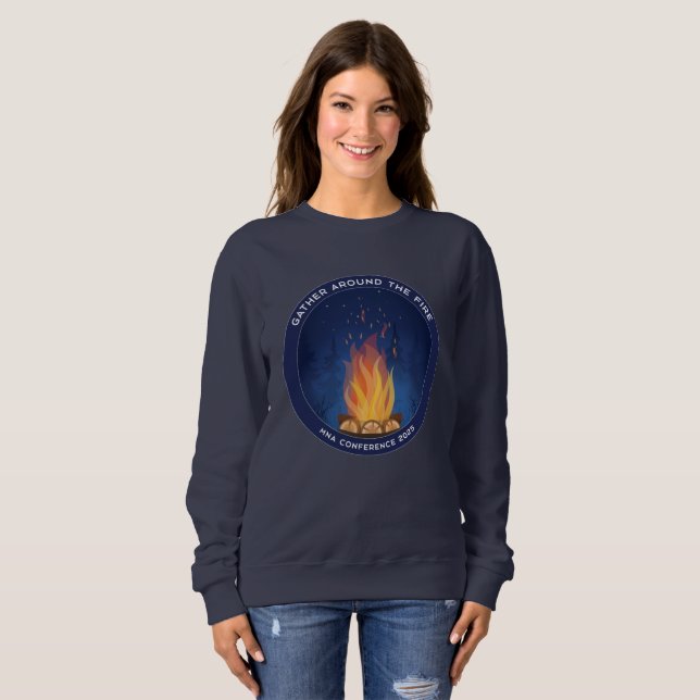 Camiseta MNA Conference 2025 Women's Sizing Sweatshirt Navy (Frente Completa)