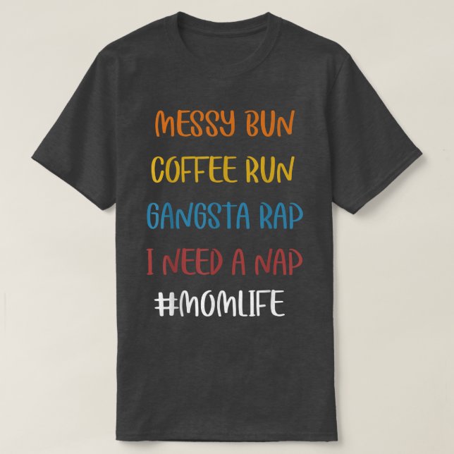 Camiseta Mo de Rap de execução de execução de execução do M (Frente do Design)