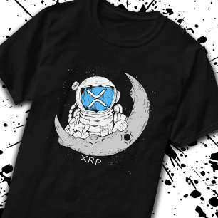 Camiseta Moa de Astronauta de Cuta Criptomoeda XRP Memória