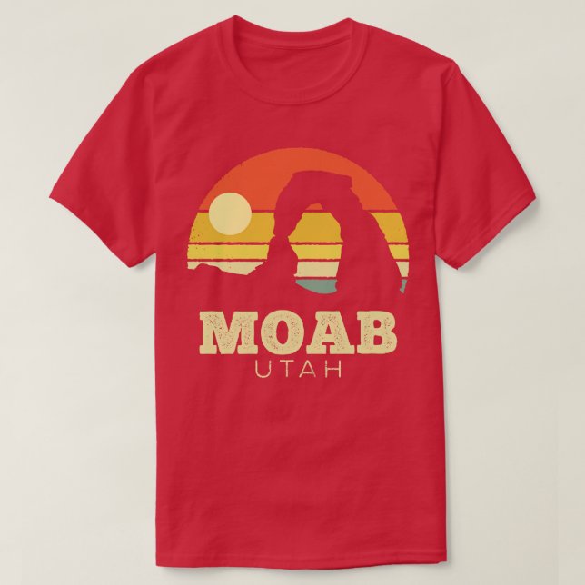 Camiseta Moab Utah Arches Vintage Sunset (Frente do Design)