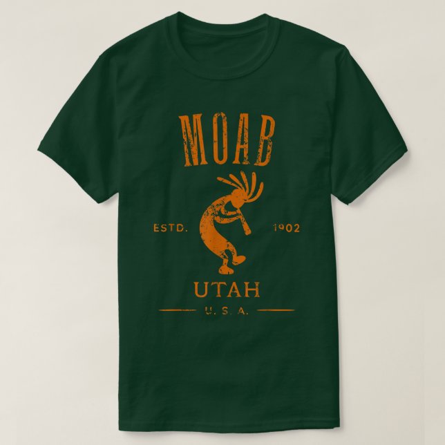 Camiseta Moab Utah Kokopelli Souvenir Design (Frente do Design)