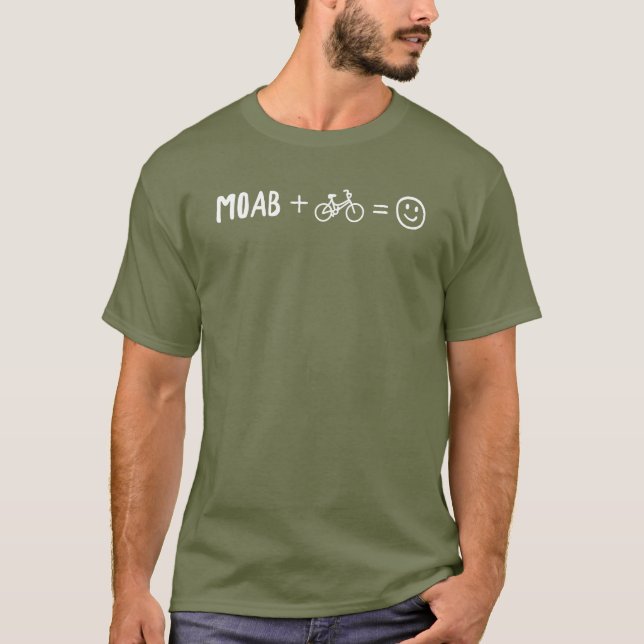 Camiseta Moab Utah Mais Bicicletas Te Faz Feliz (Frente)