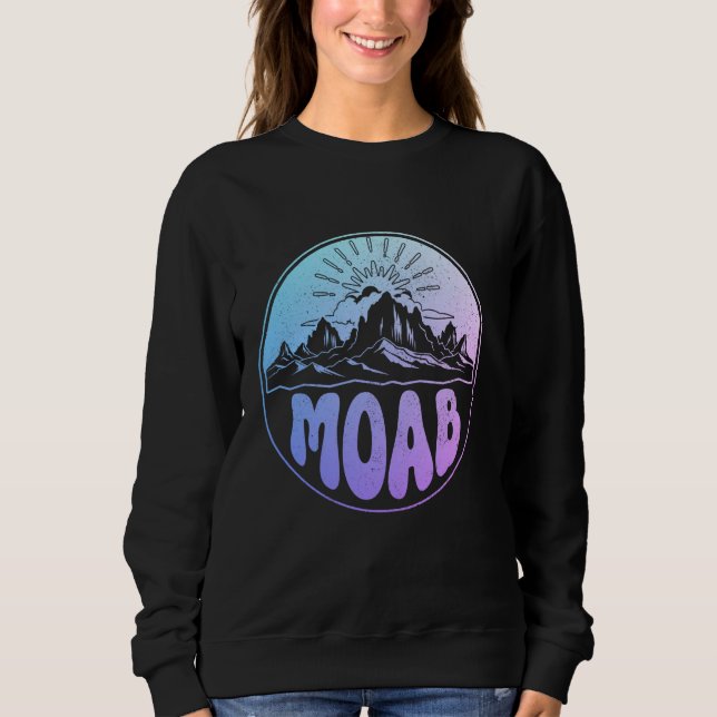 Camiseta Moab Utah Montanhas Vintage Retro (Frente)