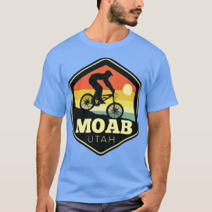 Camiseta Moab Utah Mountain Bike Vintage Sunset Hexagon