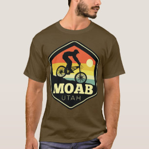Camiseta Moab Utah Mountain Bike Vintage Sunset Hexagon