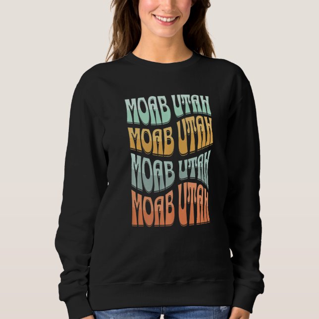 Camiseta Moab Utah retrô estilo anos 60 70 (Frente)