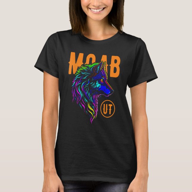 Camiseta Moab Utah USA Coyote Design (Frente)