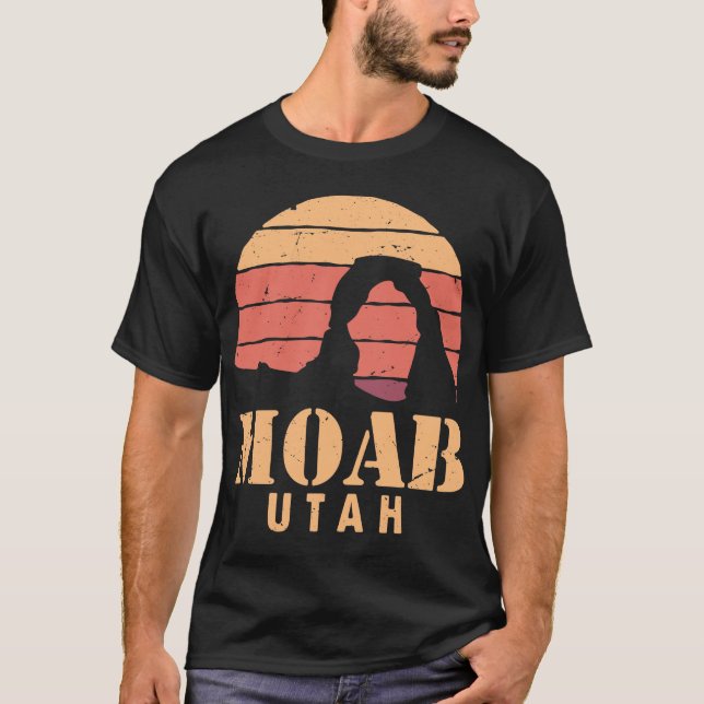Camiseta Moab Utah Vintage Desert Sunset (Frente)