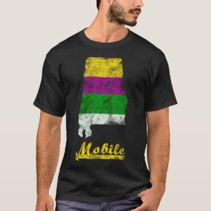 Camiseta Mobile Alabama Mardi Gras Fat Terça-Feira Festiva 