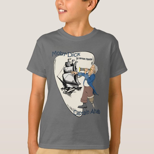 Camiseta Moby-Dick ou a baleia - Capitão Ahab ~ Spyglass (Frente)