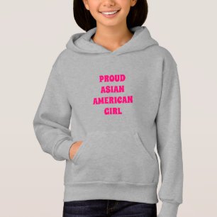 Camiseta Moça Americana Orgulhosa, letras rosa-quente