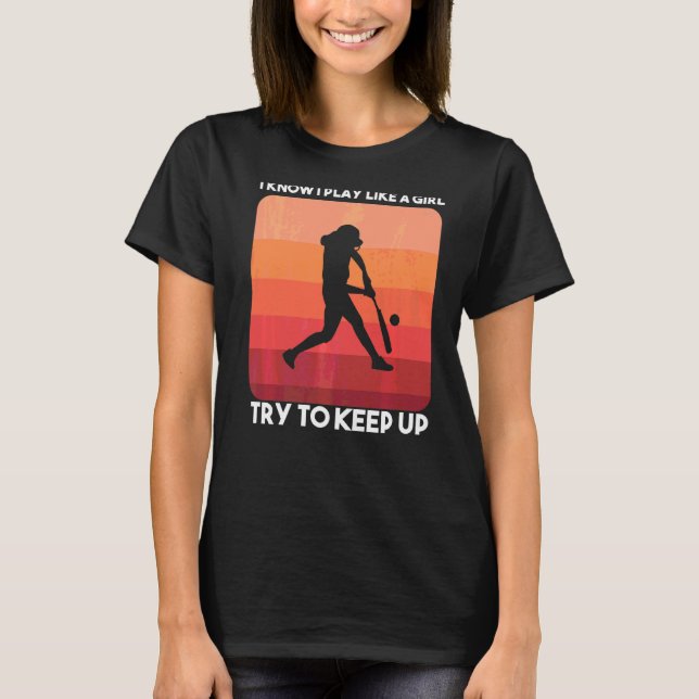 Camiseta Moça de Dizer Softball 6 (Frente)
