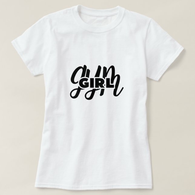Camiseta moça de ginástica (Frente do Design)
