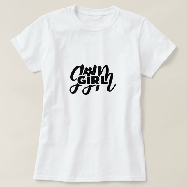 Camiseta moça de ginástica (Frente do Design)