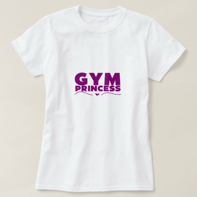 Camiseta moça de ginástica (Frente do Design)