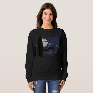 Camiseta moça-de-natal assustadora