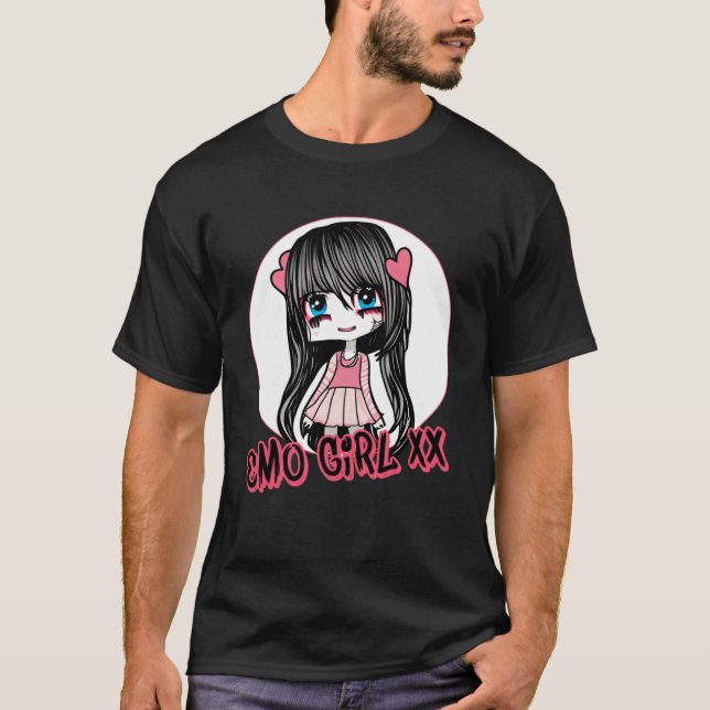Camiseta Moça Emo Cena Bonita Cena Estética Ventiladores De (Frente)