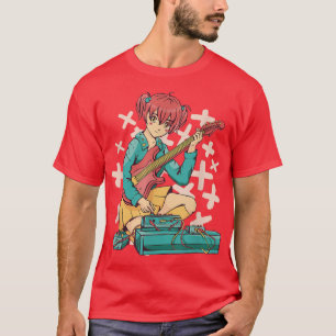 Camiseta Moça-guitarra Manga de anime Chibi Kawaii otaku 95