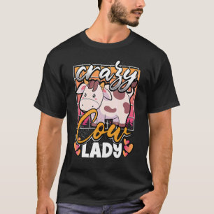 Camiseta Moça Louca De Vaca Louca Sobre Vaca Fazenda