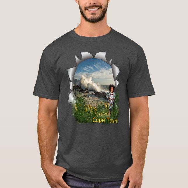 Camiseta Moça sul-africana de moda da Cidade do Cabo (Frente)