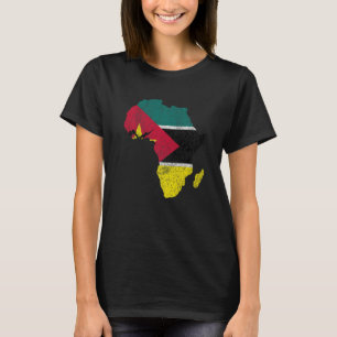 Camiseta Moçambique Bandeira África Continente Silhouette M