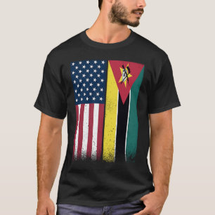 Camiseta Moçambique Bandeiras Americanas de Moçambique Orgu