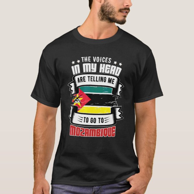 Camiseta Moçambique Na Minha Cabeça (Frente)