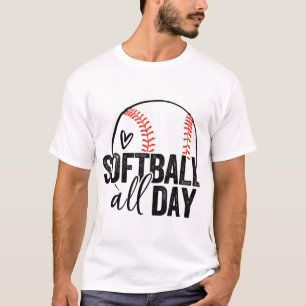 Camiseta Moças de Jogadora de Softball, Moças de Maçã