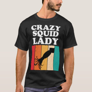 Camiseta Moças de marisco de moça de lula louca