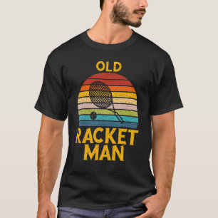 Camiseta Moças Retro Tênis Lover Old Racket man Tênis de Re