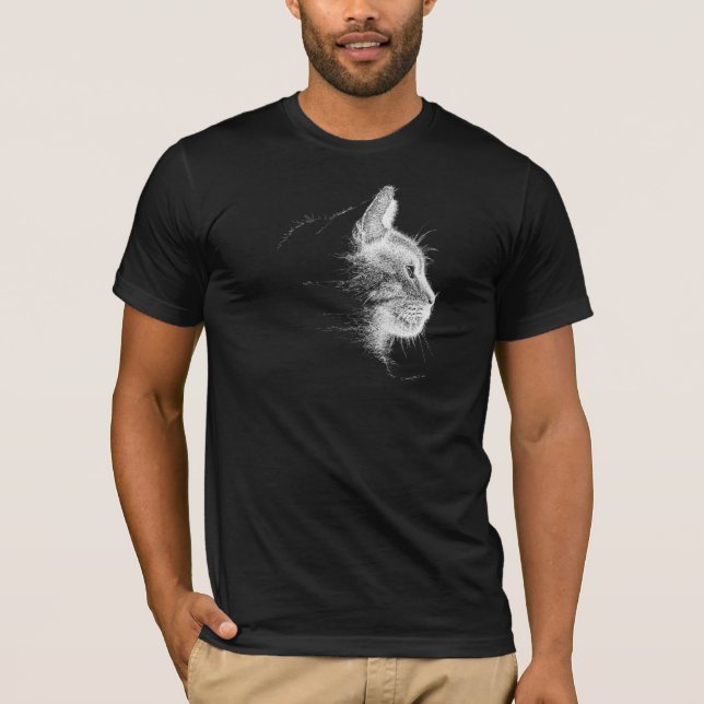 Camiseta "Mocha o Chá de Gato" - Onde Arte Encontra Pelo! (Frente)
