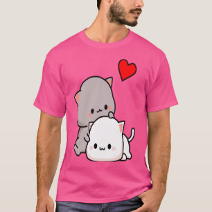 Camiseta Mochi Peach Cat Goma Love É Um Tipo De Amor Abraço