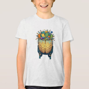 Camiseta Mochila Cerebral Livros Escolares