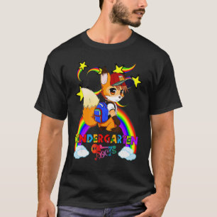 Camiseta Mochila de Raposa Cachorro Boné de Baseball Rainbo