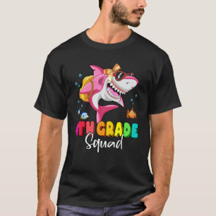 Camiseta Mochila de tubarão quadrado do 4º grau de volta à