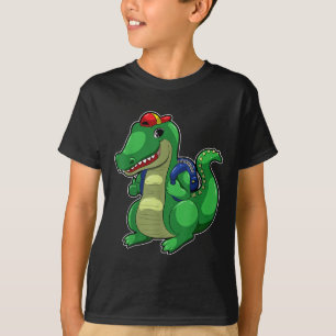 Camiseta Mochila De Volta à Escola Crocodilo Engraçado Croc