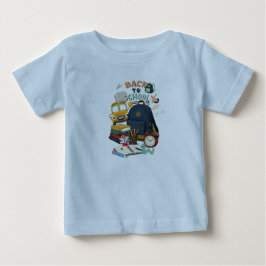 Camiseta Mochila de Volta às Aulas, Ônibus e Livros Design