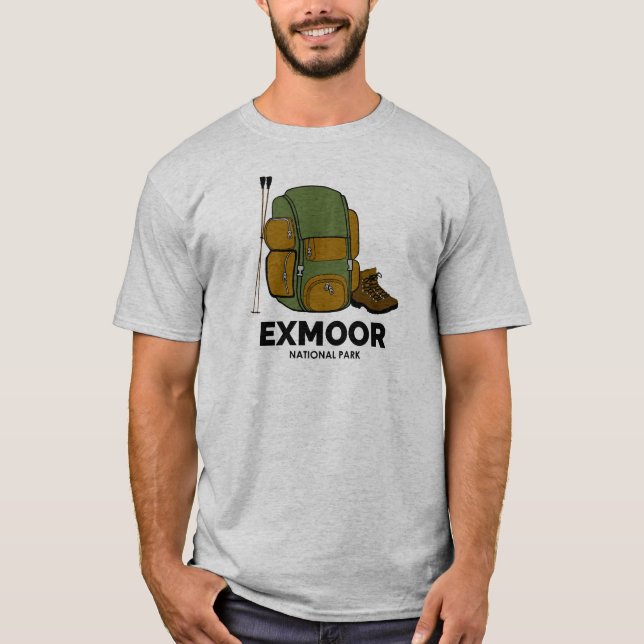 Camiseta Mochila do Parque Nacional Exmoor (Frente)
