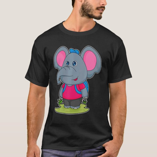 Camiseta Mochila Elefante Hiker (Frente)