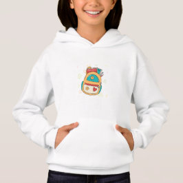 Camiseta Mochila Escolar Fofa com Ilustração de Livros"