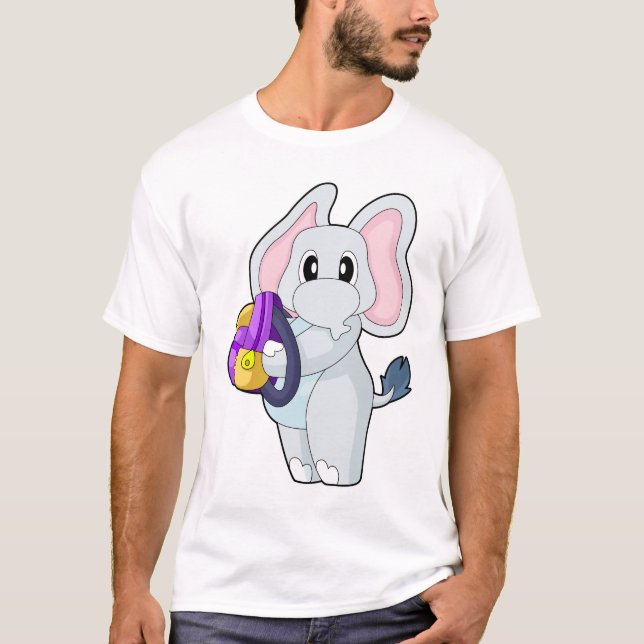 Camiseta Mochila Escolar Pupilo de Elefante (Frente)