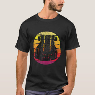 Camiseta Mochila gráfica traçada à mão - retrô Sunset T