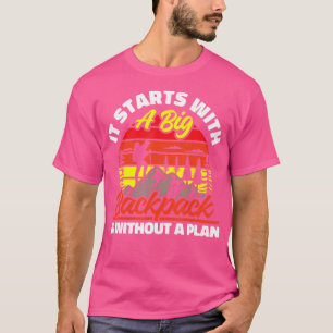 Camiseta Mochila grande viagem sem trilha de caminhada de p