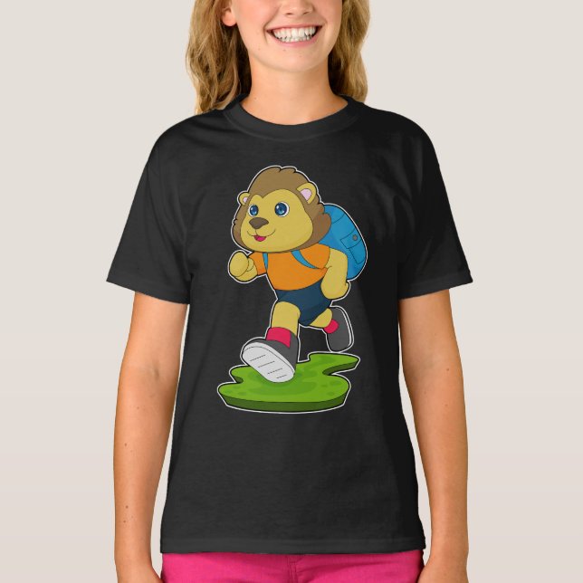 Camiseta Mochila para caminhada Leão (Frente)