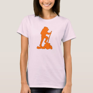 Camiseta Mochileiro do design gráfico do emblema da