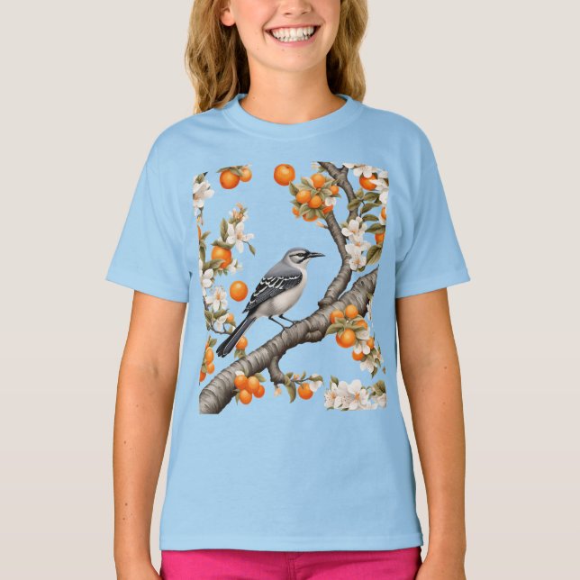 Camiseta Mockingbird And Florida Orange Blossom (Frente)
